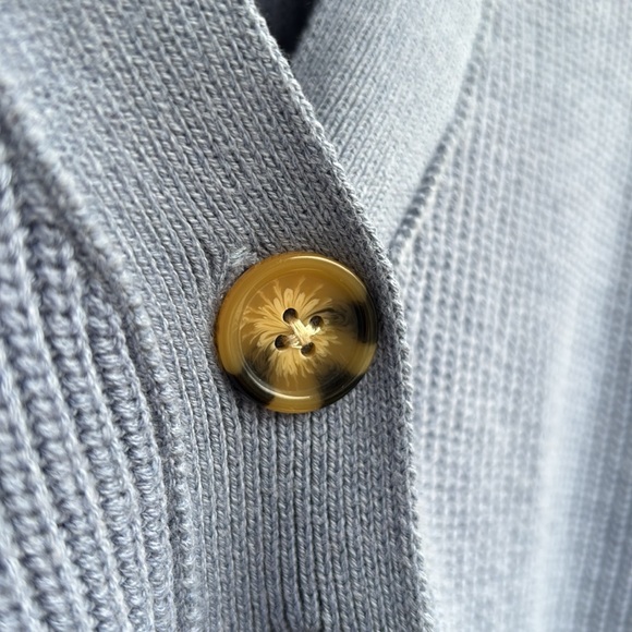 Rachel Zoe V neck pullover Henley sweater in light cornflower blue w/ buttons - Picture 10 of 15